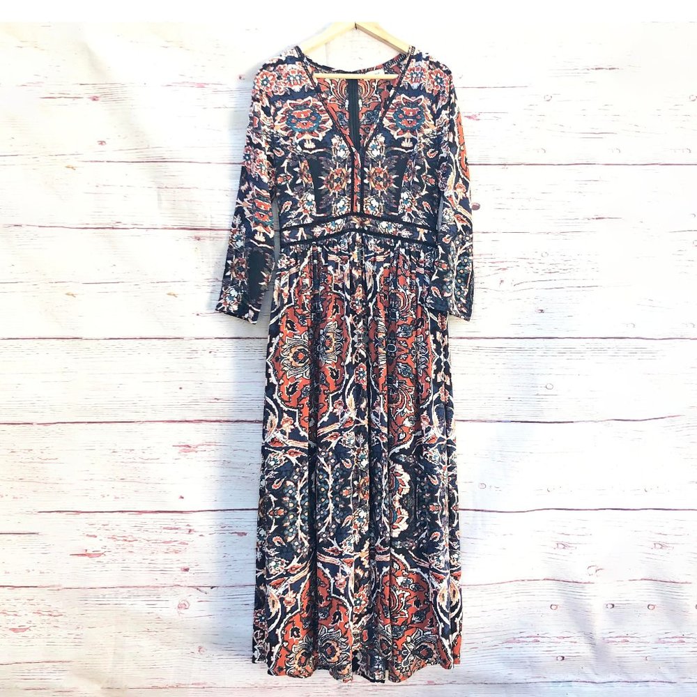 L'Agence Rosalia Silk Floral Kaleidoscope Maxi